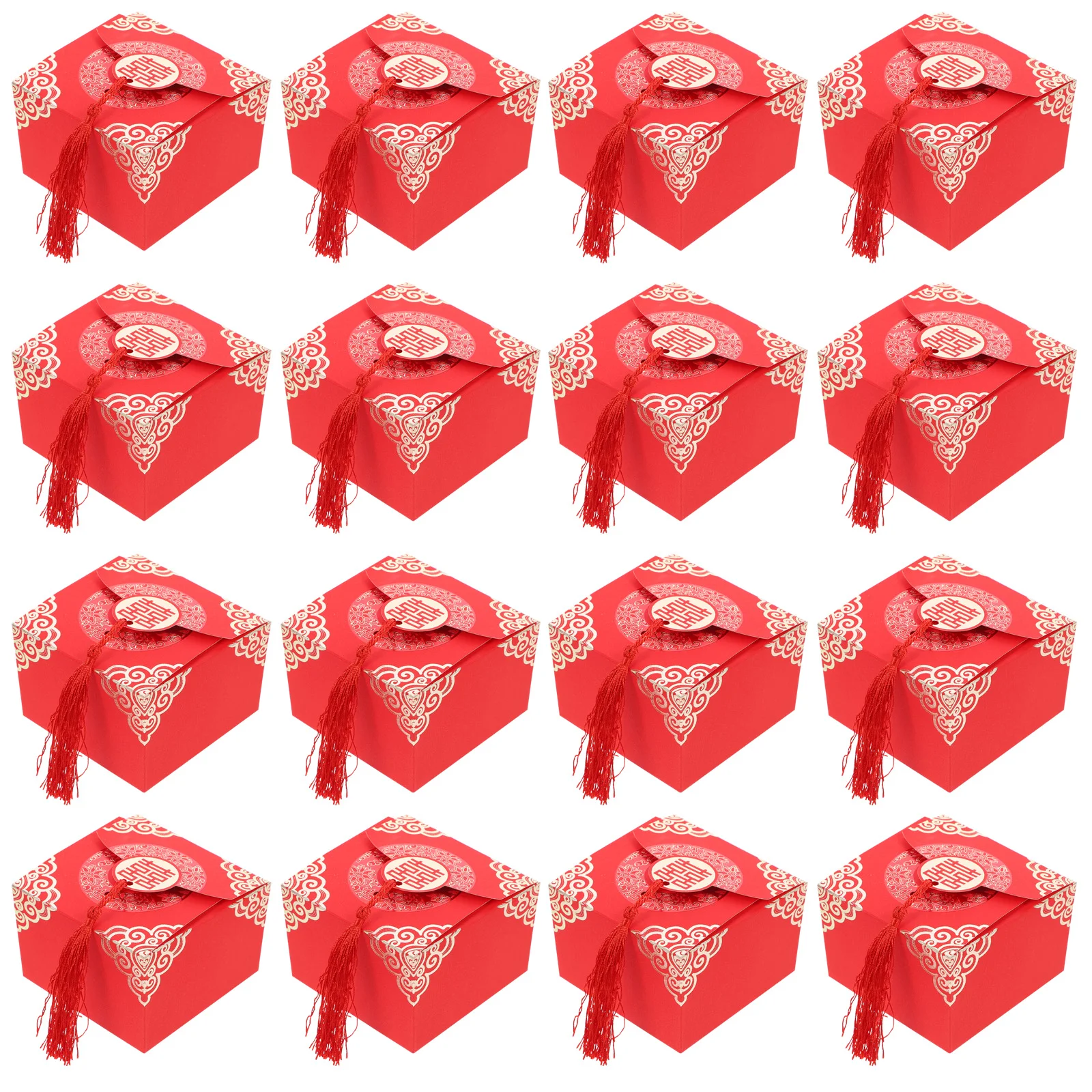 20 Pcs Red Gold Double Happiness Candy Boxes Chinese Style Wedding Favors Elegant Hollow Out Pattern Gift Packaging
20 Pcs Red Gold Double Happiness Candy Boxes Chinese Style Wedding Favors Elegant Hollow Out Pattern Gift Packaging