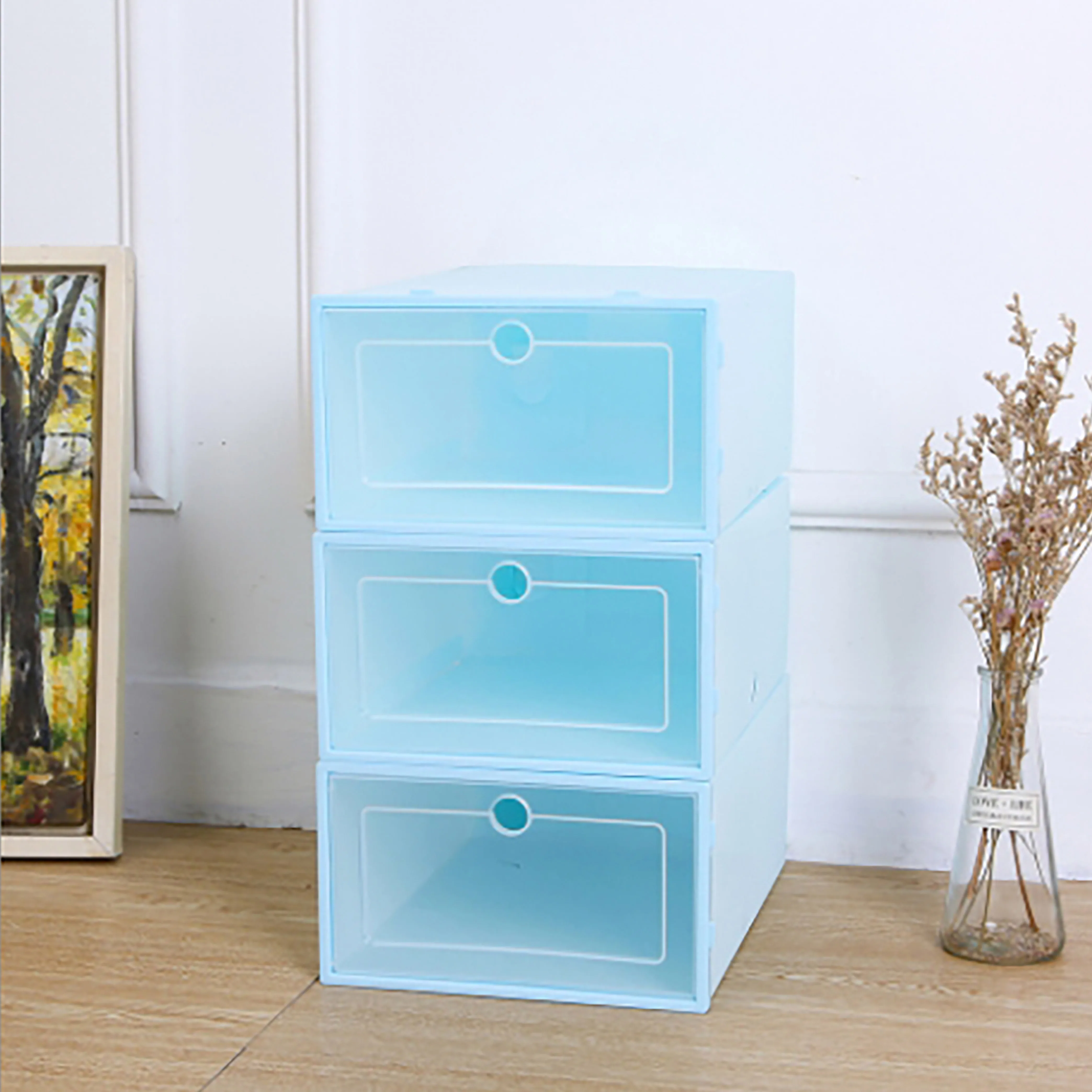 6pcs Shoe Boxes Stackable Clear Storage Organizers Thick Reinforced Design Heavy Duty Environmental Protection Material Home
6pcs Shoe Boxes Stackable Clear Storage Organizers Thick Reinforced Design Heavy Duty Environmental Protection Material Home