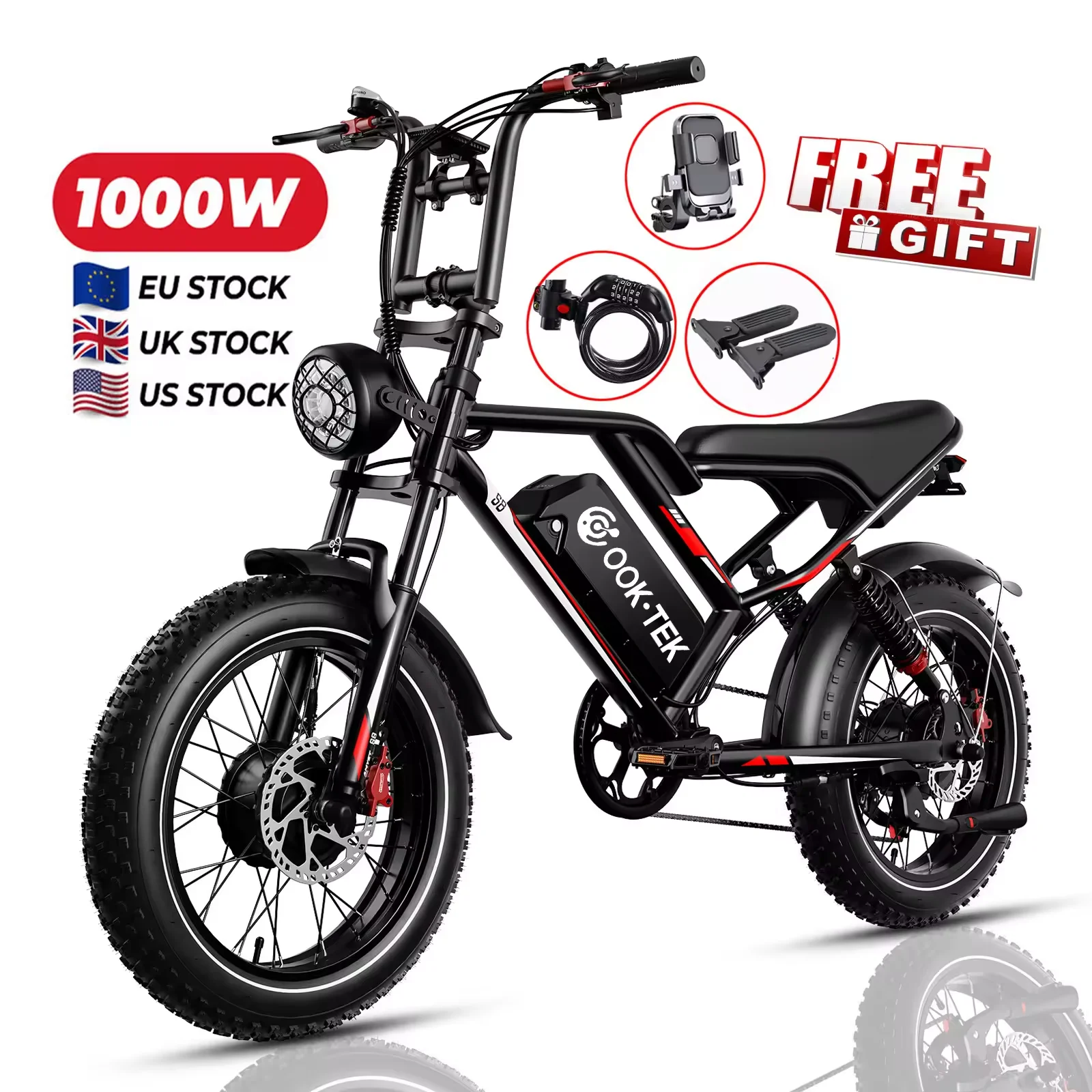 20 Inch Electric Bike 1000 Watt Hub Motor Fat Bike Mountain Electric Bike with 17.5ah or 25ah battery
20 Inch Electric Bike 1000 Watt Hub Motor Fat Bike Mountain Electric Bike with 17.5ah or 25ah battery
