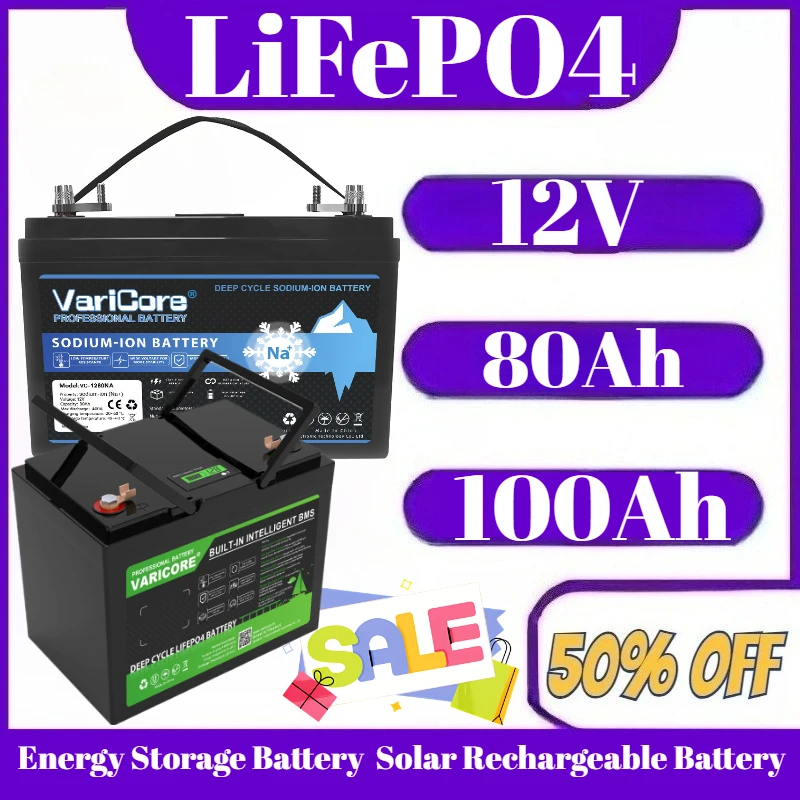 New Sodium Ion Low Temperature Battery 12V 80Ah 100Ah/ LiFePO4 Battery/ Energy Storage Battery Solar Rechargeable Battery
New Sodium Ion Low Temperature Battery 12V 80Ah 100Ah/ LiFePO4 Battery/ Energy Storage Battery Solar Rechargeable Battery