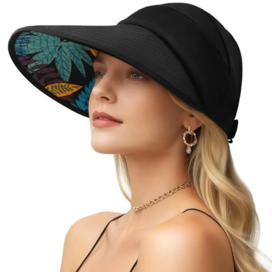 Sun Hats for Women, Wide Brim Beach Hats UV Protection, Packable Visor Ponytail Sunhat for Summer
Sun Hats for Women, Wide Brim Beach Hats UV Protection, Packable Visor Ponytail Sunhat for Summer