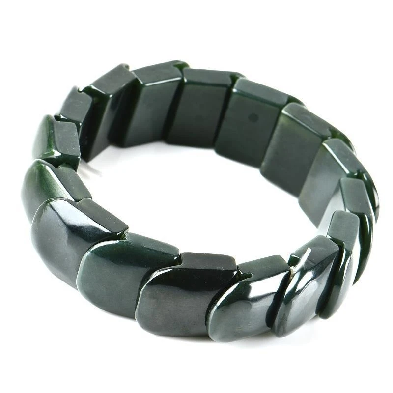 Hotan Green Jade Men's Bracelet with Scale Design
Hotan Green Jade Men's Bracelet with Scale Design