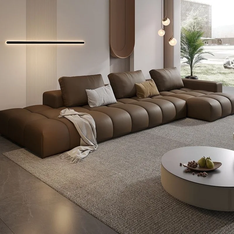 Pixel leather sofa living room first layer cowhide straight row size apartment three people
Pixel leather sofa living room first layer cowhide straight row size apartment three people