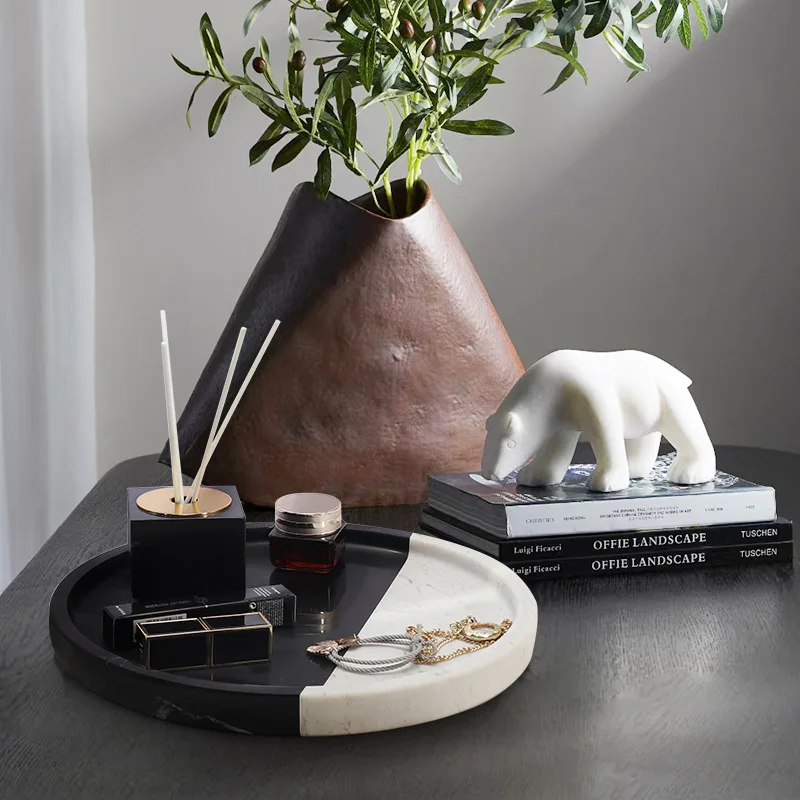 Volakas White and Black Nero Marquina Natural Marble Tray Bathroom Vanity Tray Diffuser Holder Cosmetics Jewelry Display Plate
Volakas White and Black Nero Marquina Natural Marble Tray Bathroom Vanity Tray Diffuser Holder Cosmetics Jewelry Display Plate