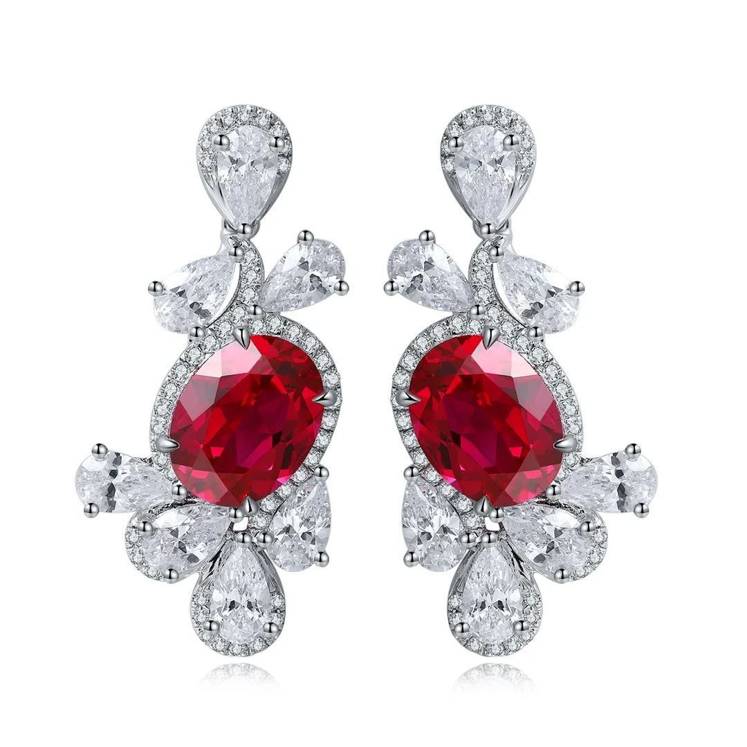 Vintage 925 Sterling Silver Drop Earrings Rhodium Plated Lab Grown Ruby Earring for Women Wedding Party Gift for Her
Vintage 925 Sterling Silver Drop Earrings Rhodium Plated Lab Grown Ruby Earring for Women Wedding Party Gift for Her