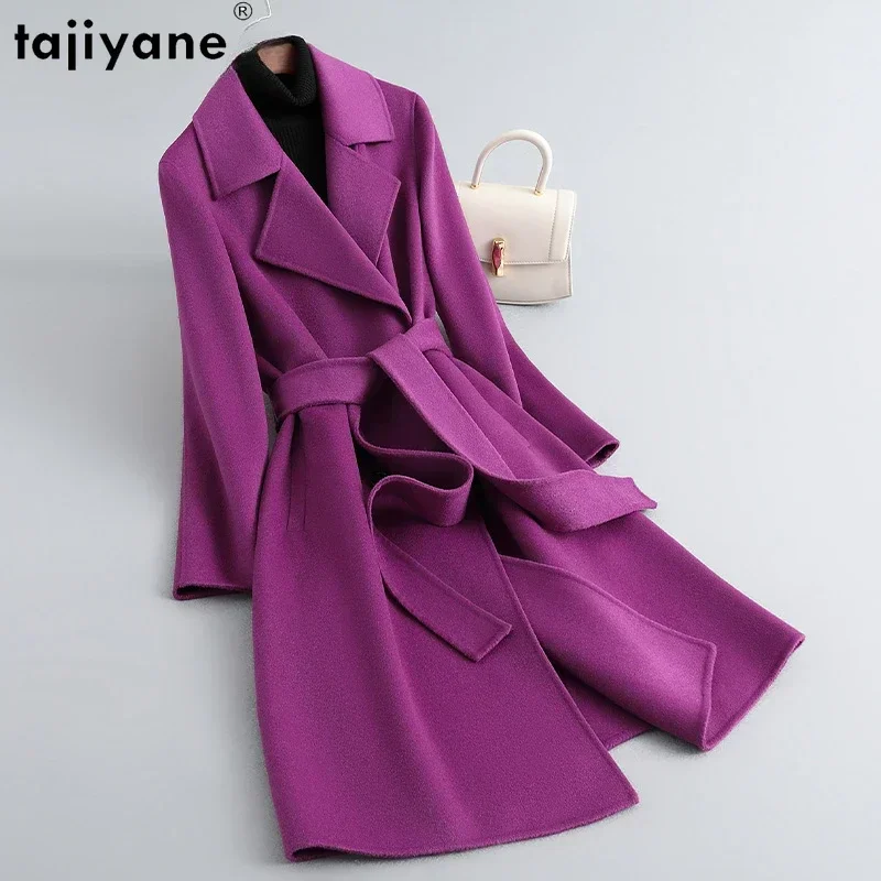 Tajiyane Top Quality 100% Wool Coats for Women 2023 Autumn Winter Double-sided Woolen Jacket Elegant Long Wool Coat Suit Collar
Tajiyane Top Quality 100% Wool Coats for Women 2023 Autumn Winter Double-sided Woolen Jacket Elegant Long Wool Coat Suit Collar