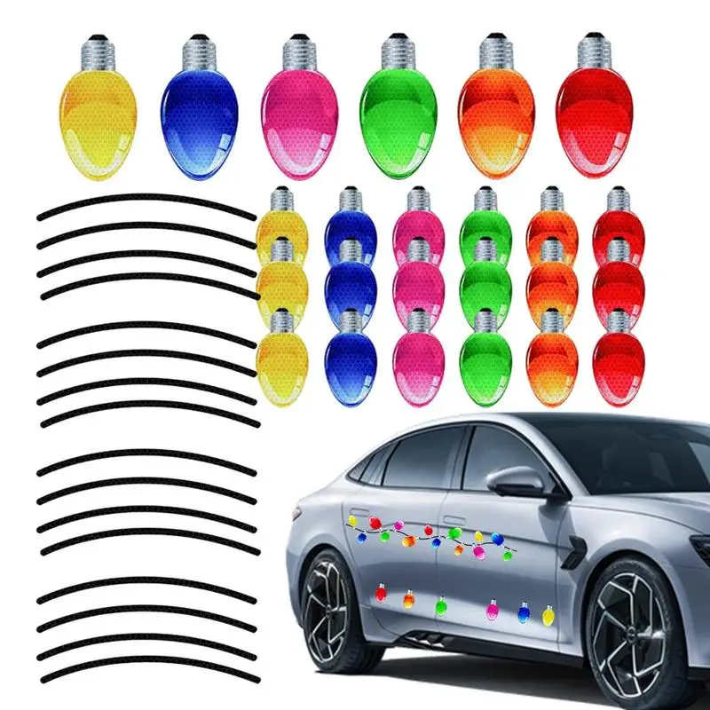 Светоотражающие рождественские украшения для автомобиля, наклейки для автомобиля, лампочки, магнитные наклейки, красочные лампочки, наклейки для автомобиля, набор магнитов для лампочек
Светоотражающие рождественские украшения для автомобиля, наклейки для автомобиля, лампочки, магнитные наклейки, красочные лампочки, наклейки для автомобиля, набор магнитов для лампочек