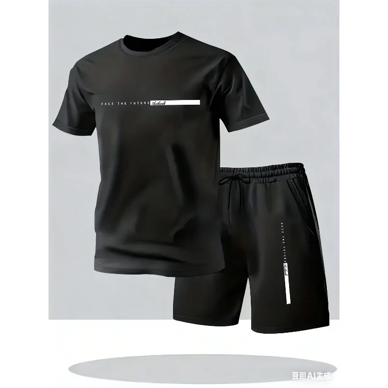 Men's summer sports two-piece set_ letter crewneck t-shirt and shorts breathable quick-drying lightweight outdoor casual wear
Men's summer sports two-piece set_ letter crewneck t-shirt and shorts breathable quick-drying lightweight outdoor casual wear