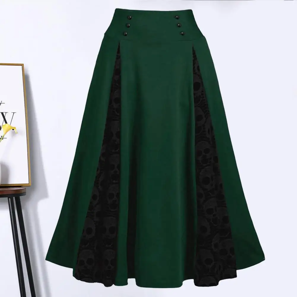 Faux Two piece Skirt High Waist Skirt Vintage Cosplay Skull Print A line Midi Skirt High Waist Lace Up Skull Print Skirt
Faux Two piece Skirt High Waist Skirt Vintage Cosplay Skull Print A line Midi Skirt High Waist Lace Up Skull Print Skirt