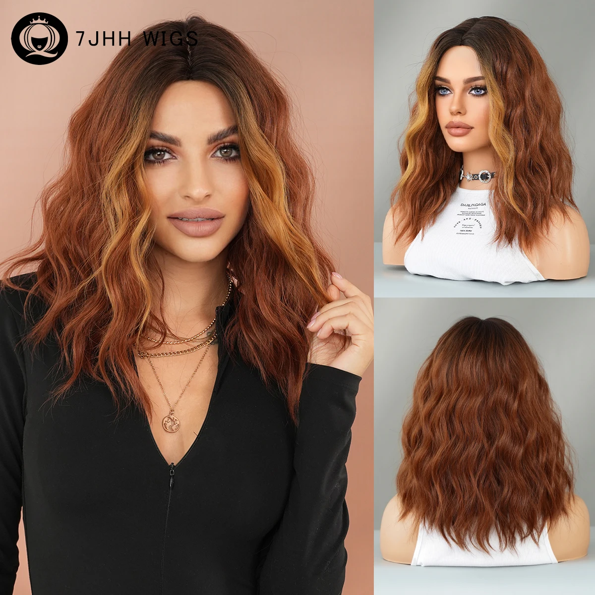 Shoulder Length Body Wave Copper Wig for Women Daily Use High Density Synthetic Middle Part Wavy Hair Wigs with Dark Roots
Shoulder Length Body Wave Copper Wig for Women Daily Use High Density Synthetic Middle Part Wavy Hair Wigs with Dark Roots