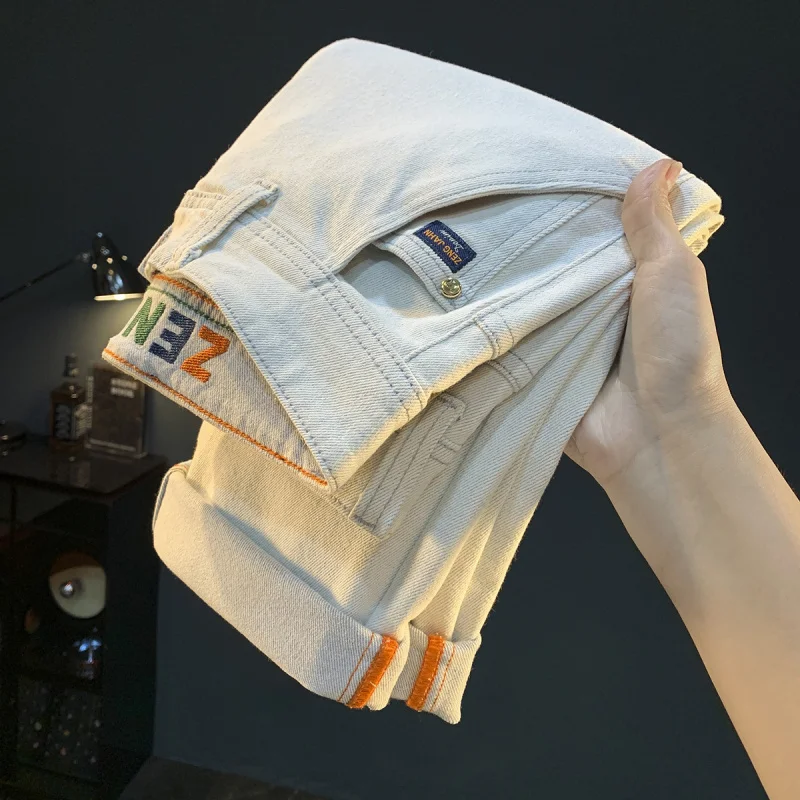 2025 autumn men's jeans small straight tube high-end men's clothing fashion white gray casual pants
2025 autumn men's jeans small straight tube high-end men's clothing fashion white gray casual pants