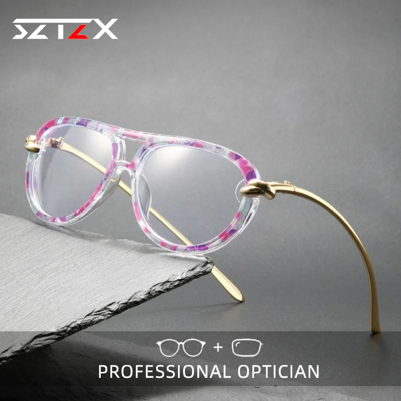 SZTZX Currents Trendy Colorful Anti Blue Light Women Myopia Glasses TR90 Oval Progressive Prescription Optical Reading Glasses
SZTZX Currents Trendy Colorful Anti Blue Light Women Myopia Glasses TR90 Oval Progressive Prescription Optical Reading Glasses