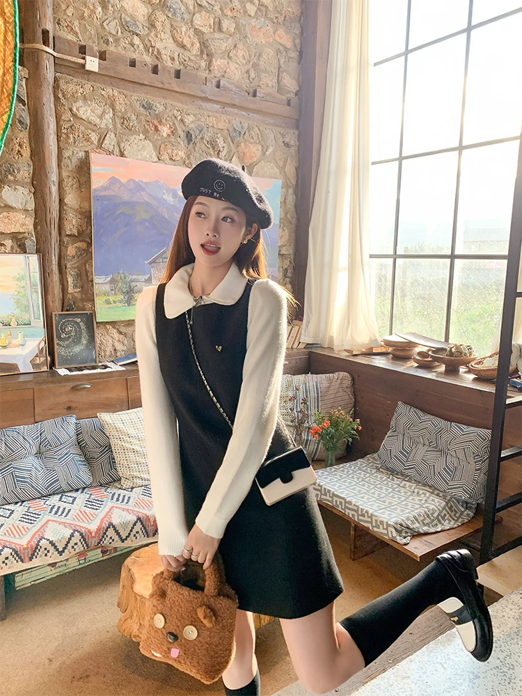 Xiao Xian Bla шерстяной жилет Dr, женский модный комплект, осень-зима, новая юбка, многослойная повседневная одежда
Xiao Xian Bla шерстяной жилет Dr, женский модный комплект, осень-зима, новая юбка, многослойная повседневная одежда