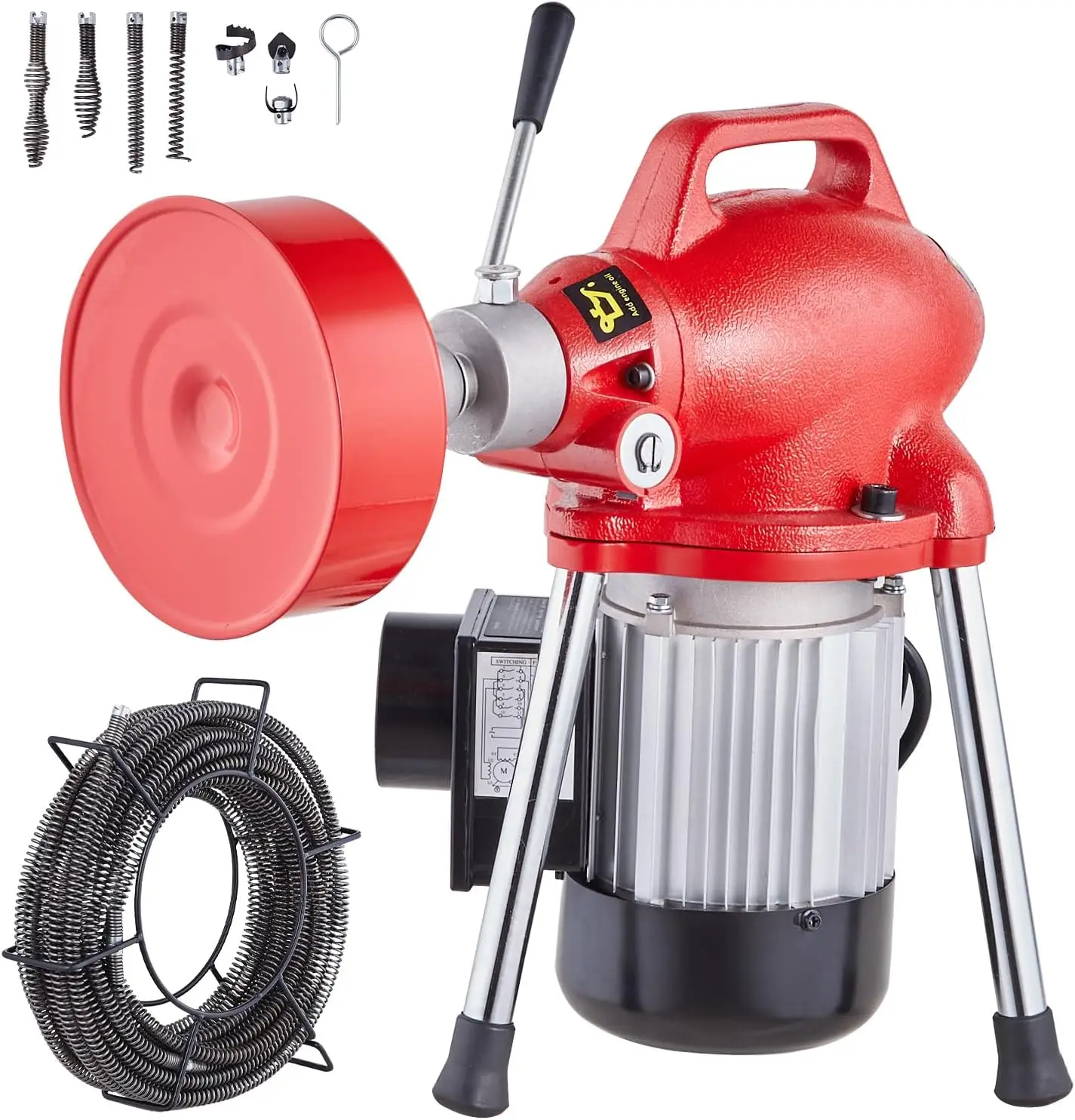 VEVOR Drain Cleaner Machine 66FT x 5/8 Inch, 250W Electric Sewer Snake Auger with 2 Sectional Steel Cables (66' x 5/8" and 15' x
VEVOR Drain Cleaner Machine 66FT x 5/8 Inch, 250W Electric Sewer Snake Auger with 2 Sectional Steel Cables (66' x 5/8" and 15' x