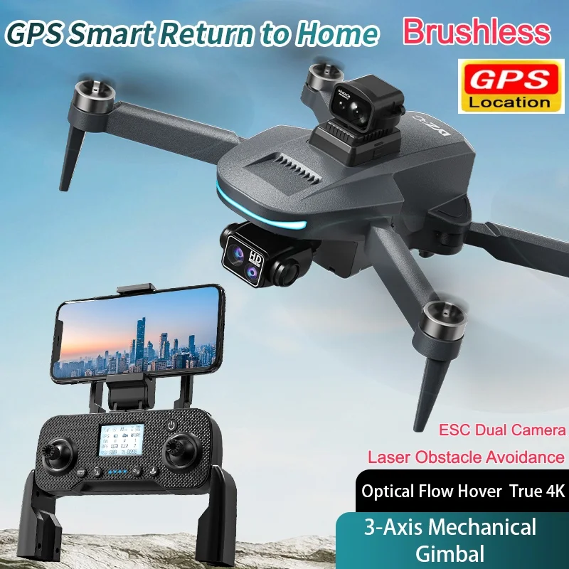 Brushless GPS Drone 4K HD 3-Axis ESC Dual Camera Laser Obstacle Avoidance 5G WIFI FPV Drone Optical Flow Hover Quadcopter Dron
Brushless GPS Drone 4K HD 3-Axis ESC Dual Camera Laser Obstacle Avoidance 5G WIFI FPV Drone Optical Flow Hover Quadcopter Dron