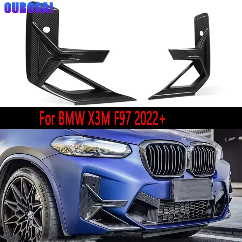 For BMW X3M F97 2022+ Carbon Fiber tuyere Car Front Bumper Air Intake Vent Trims Parts Car Accessories body kit
For BMW X3M F97 2022+ Carbon Fiber tuyere Car Front Bumper Air Intake Vent Trims Parts Car Accessories body kit