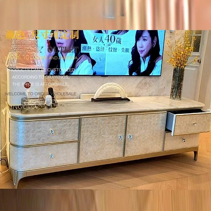 B style light luxury shell TV cabinet high-end customized storage cabinet
B style light luxury shell TV cabinet high-end customized storage cabinet
