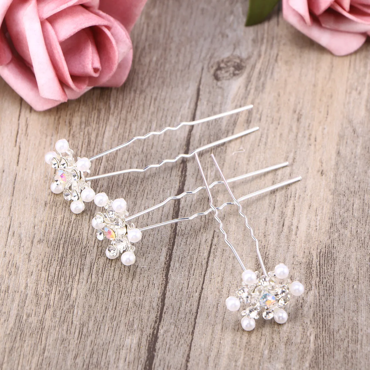 6Pcs U Shape Hairpins Snowflake Crystal Pearl Hair Clips Elegant Wedding Prom Birthday Headdress Hair Accessories for Women
6Pcs U Shape Hairpins Snowflake Crystal Pearl Hair Clips Elegant Wedding Prom Birthday Headdress Hair Accessories for Women