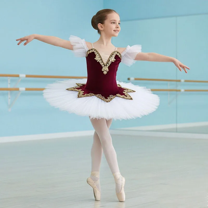 Kids Pre-Professional Ballet Tutu Costume - White/Black Ballet Dress Pancake Design Stage Dance Wear for Girls
Kids Pre-Professional Ballet Tutu Costume - White/Black Ballet Dress Pancake Design Stage Dance Wear for Girls