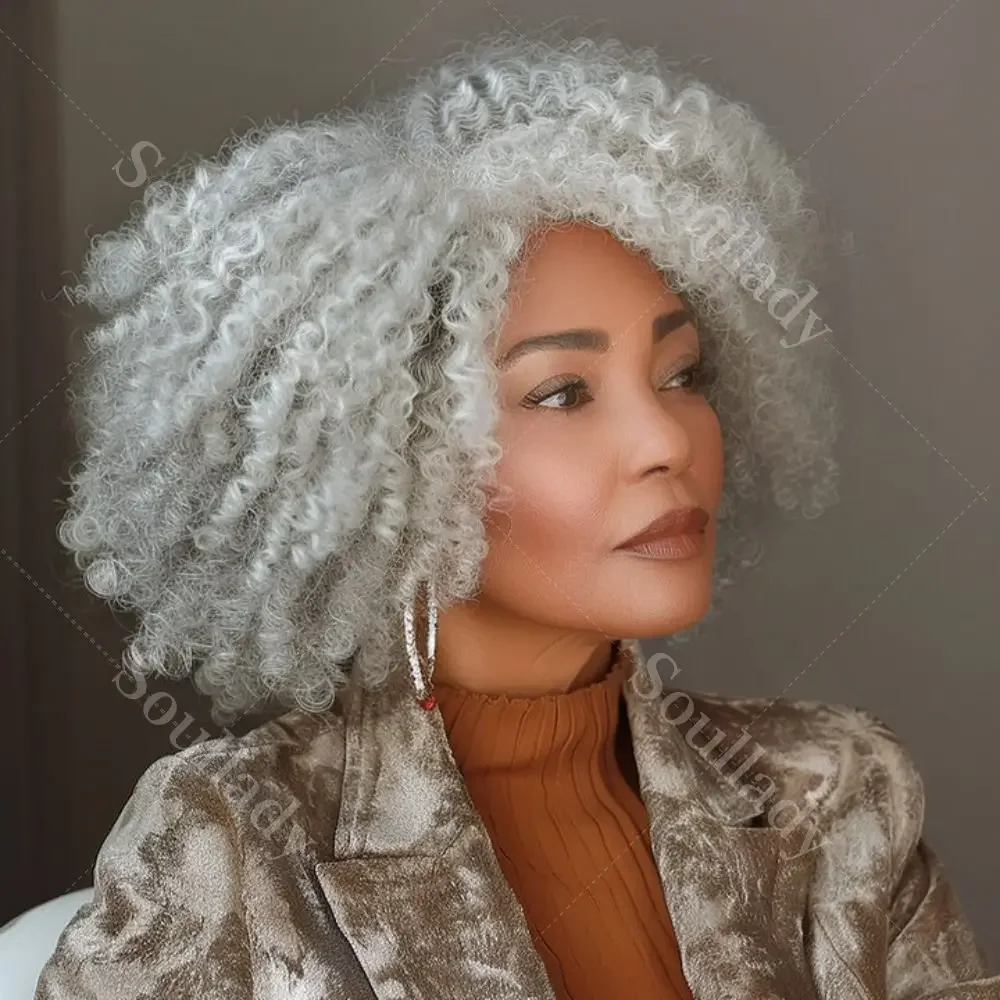 Wig Secret Light Salt And Pepper Jerry Curl Bob 5x5 HD Lace Closure Short Seniors Pale Gray Wig Human Hair Kinky Curly For Women
Wig Secret Light Salt And Pepper Jerry Curl Bob 5x5 HD Lace Closure Short Seniors Pale Gray Wig Human Hair Kinky Curly For Women