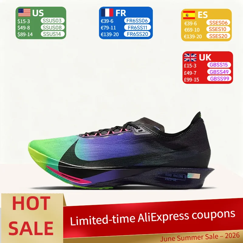 Nike Streakfly 2 Versatile,Stylish,Lightweight,and Breathable Low-Top Running Shoes for Men in Black,Green,and Purple IO9567-400
Nike Streakfly 2 Versatile,Stylish,Lightweight,and Breathable Low-Top Running Shoes for Men in Black,Green,and Purple IO9567-400