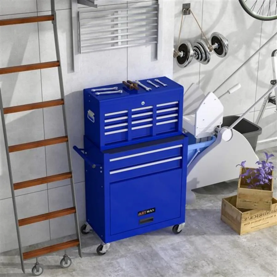 High Capacity Rolling Tool Chest with Wheels and Drawers 8Drawer Tool Storage CabinetBLUE
High Capacity Rolling Tool Chest with Wheels and Drawers 8Drawer Tool Storage CabinetBLUE