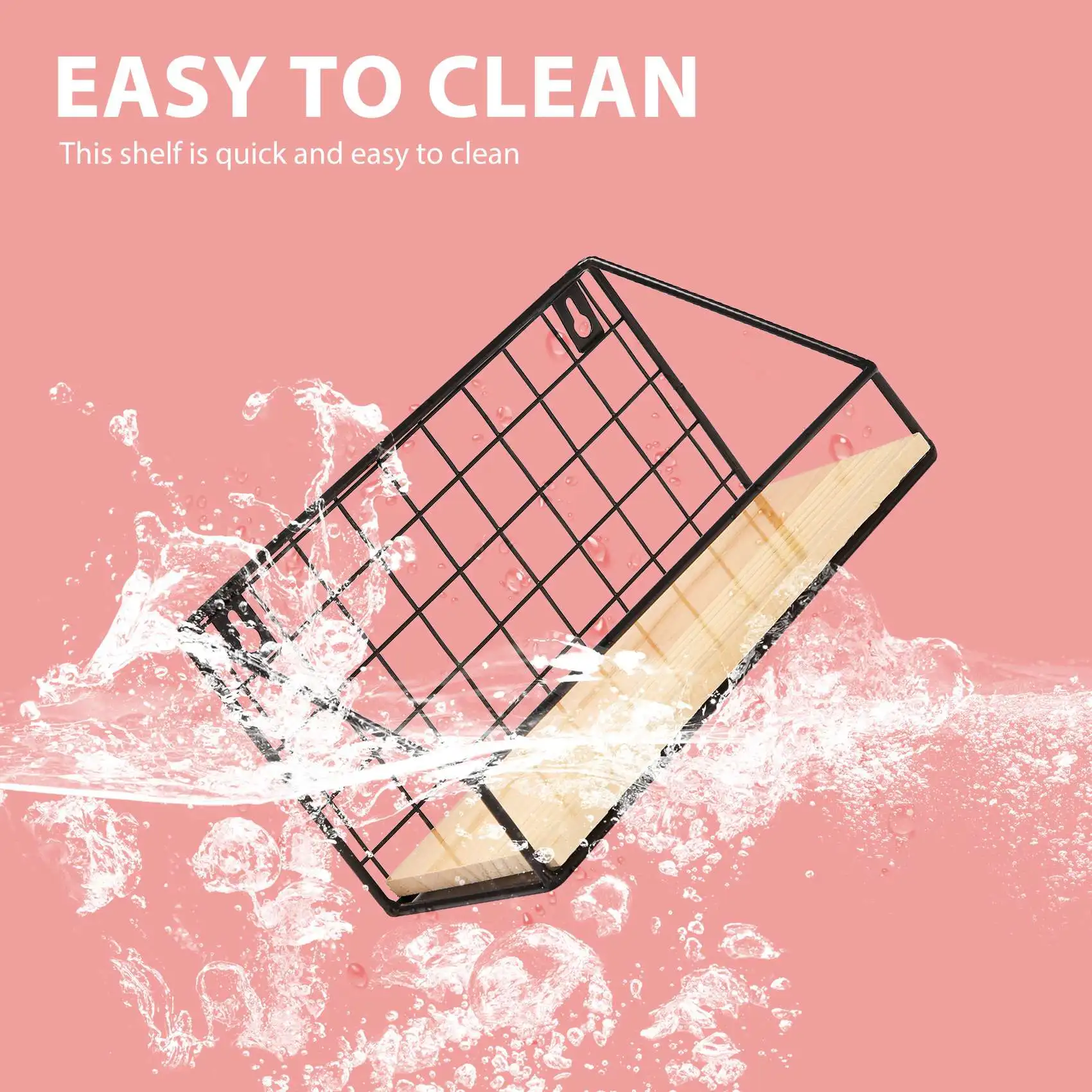 Wrought Iron Floating Shelves Wall Mounted Storage Rack Creative Bedroom Wall Shelf Punch-Free Rackab13
Wrought Iron Floating Shelves Wall Mounted Storage Rack Creative Bedroom Wall Shelf Punch-Free Rackab13