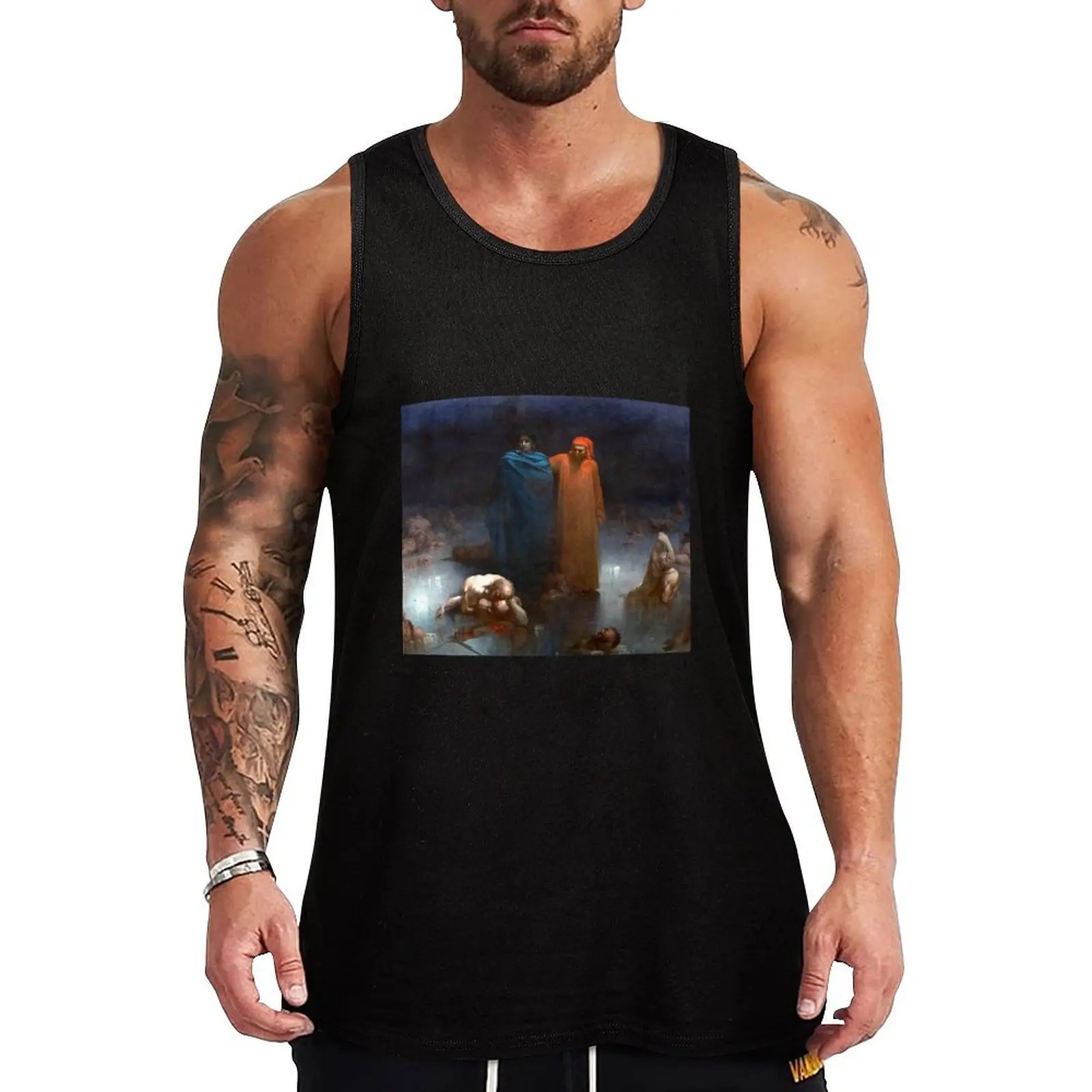 Dante and Virgil in the Ninth Circle of Hell - Gustave Dore Tank Top Men's tops Gym t-shirt man running shirt underwear
Dante and Virgil in the Ninth Circle of Hell - Gustave Dore Tank Top Men's tops Gym t-shirt man running shirt underwear