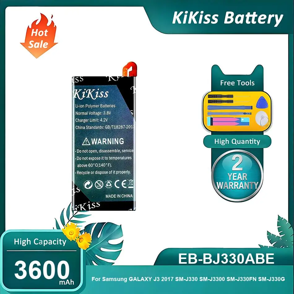 KiKiss Battery For Samsung Galaxy J3 2017 SM-J330 J3300 SM-J3300 SM-J330F/DS SM-J330FN SM-J330G SM-J330L,EB-BJ330ABE,3600mAh
KiKiss Battery For Samsung Galaxy J3 2017 SM-J330 J3300 SM-J3300 SM-J330F/DS SM-J330FN SM-J330G SM-J330L,EB-BJ330ABE,3600mAh