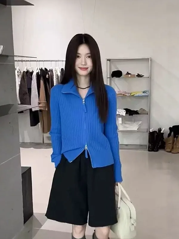 Klein Blue Women's Knitted Base Shirt Double Zipper Thickened Collar Inner Wear Autumn Winter High End Feel Can Be Worn ...
Klein Blue Women's Knitted Base Shirt Double Zipper Thickened Collar Inner Wear Autumn Winter High End Feel Can Be Worn ...