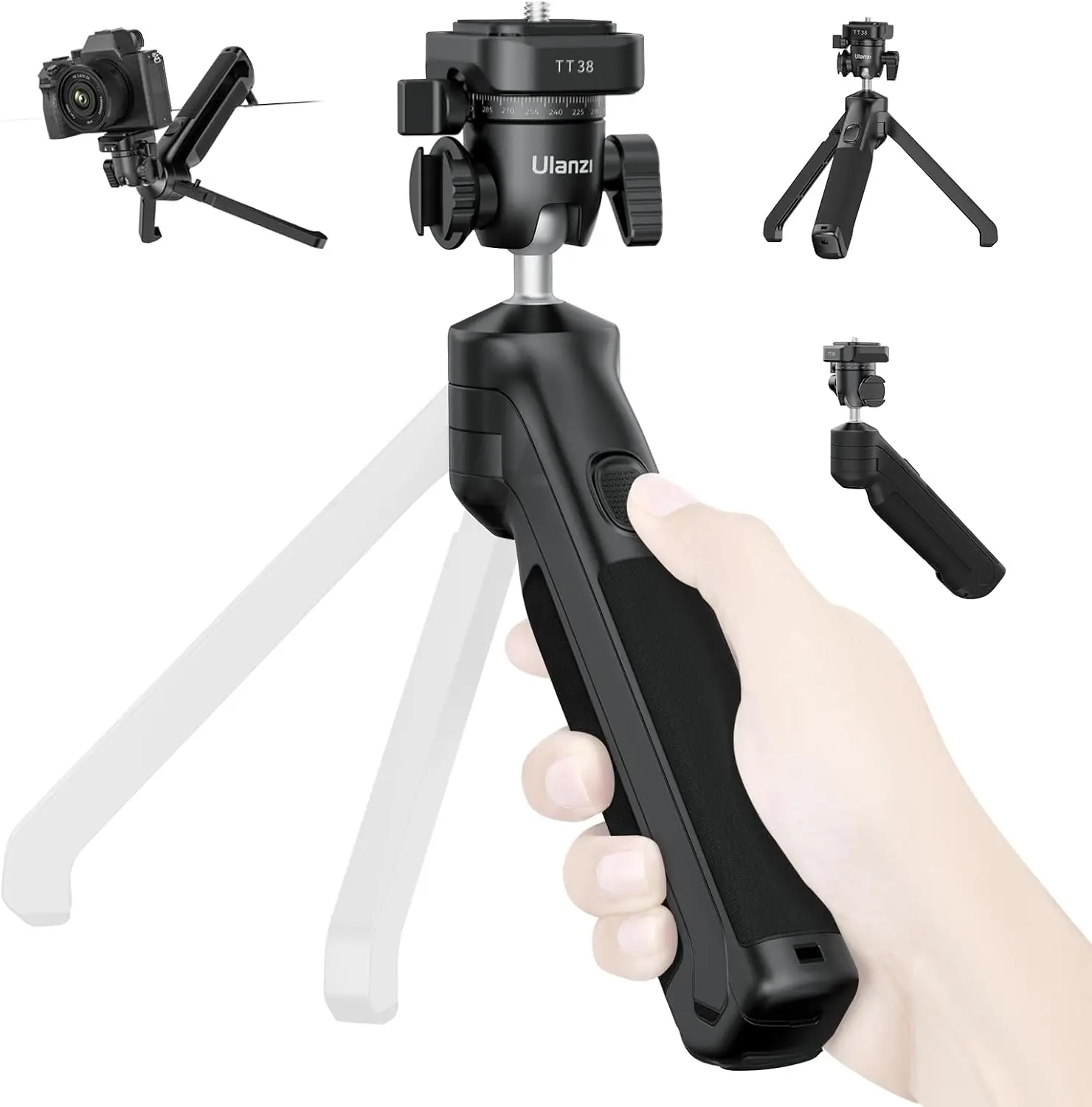 Mini Camera Tripod for Vlogging, Flexible Travel Tripod with Click-Open Design for DSLR and Action Cameras
Mini Camera Tripod for Vlogging, Flexible Travel Tripod with Click-Open Design for DSLR and Action Cameras