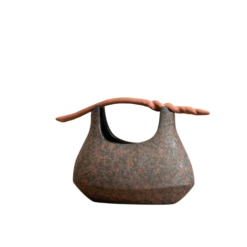 Song Dynasty aesthetic style hand basket ornament, wabi-sabi retro homestay decoration ornament Zen
Song Dynasty aesthetic style hand basket ornament, wabi-sabi retro homestay decoration ornament Zen