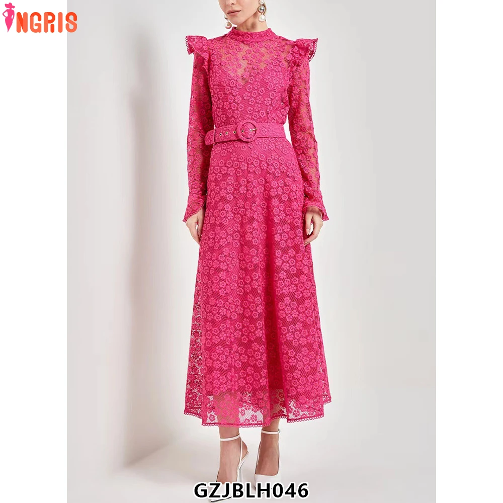 Embroidery Solid Patchwork Belt Dresses Long Sleeve High Waist Long Dresses Women Lady Elegant-GZJBLH046
Embroidery Solid Patchwork Belt Dresses Long Sleeve High Waist Long Dresses Women Lady Elegant-GZJBLH046