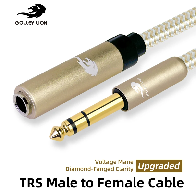 GOLLEY LION 1/4 inch TRS Extension Cable, 6.35mm Male to Female Stereo Headphone Cable
GOLLEY LION 1/4 inch TRS Extension Cable, 6.35mm Male to Female Stereo Headphone Cable