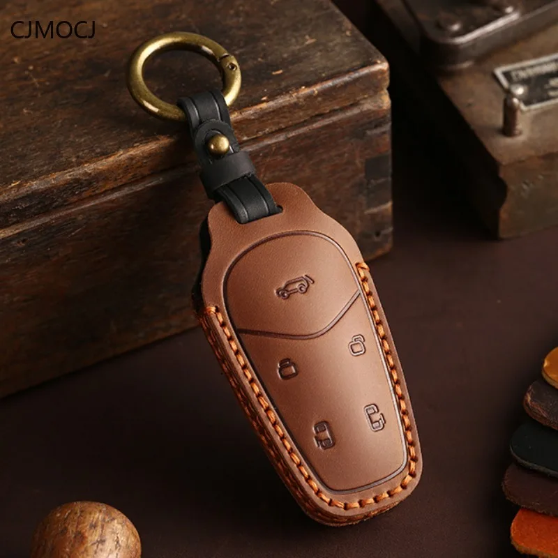 Premium Genuine Leather Key Cover Case for Voyah Dreamer PHEV/EV / Zhuiguang PHEV (2024) - Full Wrap Protective Key Fob Shell
Premium Genuine Leather Key Cover Case for Voyah Dreamer PHEV/EV / Zhuiguang PHEV (2024) - Full Wrap Protective Key Fob Shell