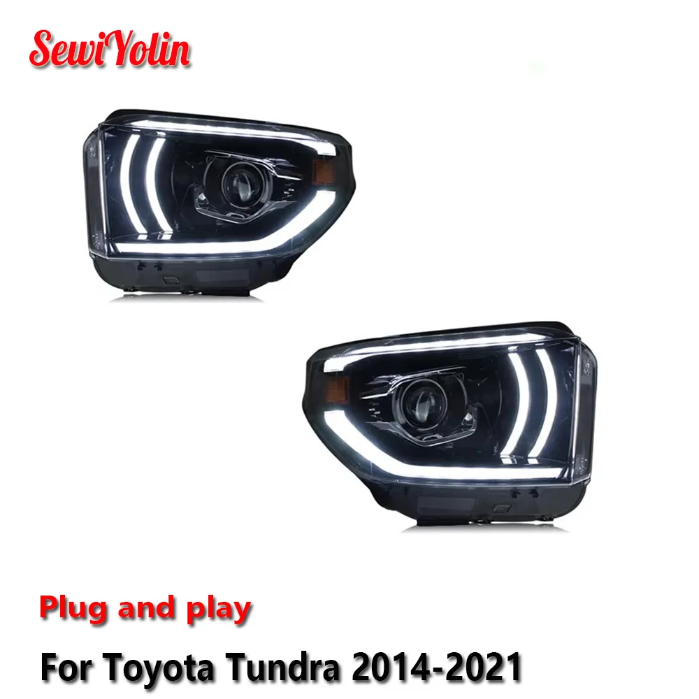 Автомобильные светодиодные фары в сборе для Toyota Tundra 2014-2021, автоматические противотуманные фары DRL, стоп-сигнал поворота, лампа Plug and Play
Автомобильные светодиодные фары в сборе для Toyota Tundra 2014-2021, автоматические противотуманные фары DRL, стоп-сигнал поворота, лампа Plug and Play