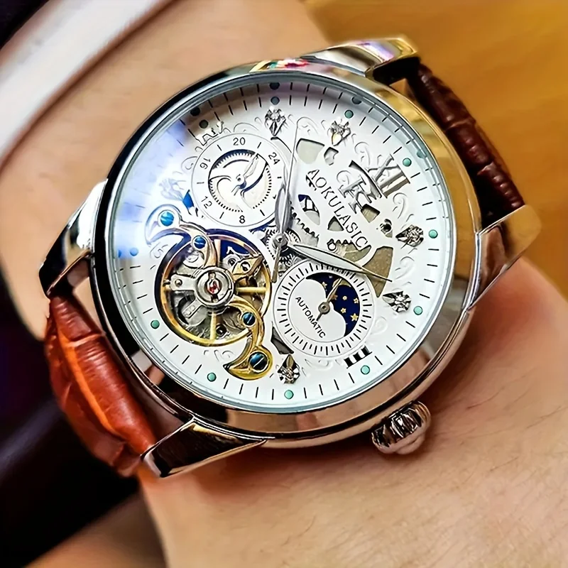 Большие полностью автоматические механические часы с турбийоном для мужчин, инкрустированные бриллиантами, элитные, легкие, роскошные, модные, деловые, универсальные, стильные часы для мужчин, светящиеся, фазы Луны, водонепроницаемые наручные часы, лучший
Большие полностью автоматические механические часы с турбийоном для мужчин, инкрустированные бриллиантами, элитные, легкие, роскошные, модные, деловые, универсальные, стильные часы для мужчин, светящиеся, фазы Луны, водонепроницаемые наручные часы, лучший