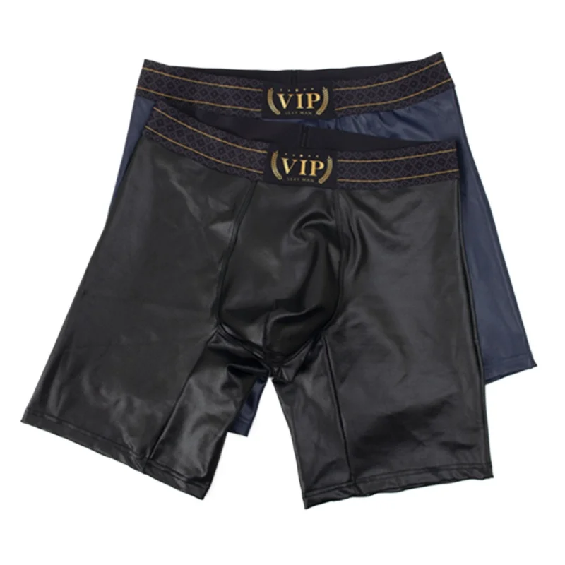 Faux Leather Leg Trunks for Men Sexy U Convex Pouch Boxy Underwear Gays Erotic Boxer Briefs Nightclub Stage Performance Trunks
Faux Leather Leg Trunks for Men Sexy U Convex Pouch Boxy Underwear Gays Erotic Boxer Briefs Nightclub Stage Performance Trunks