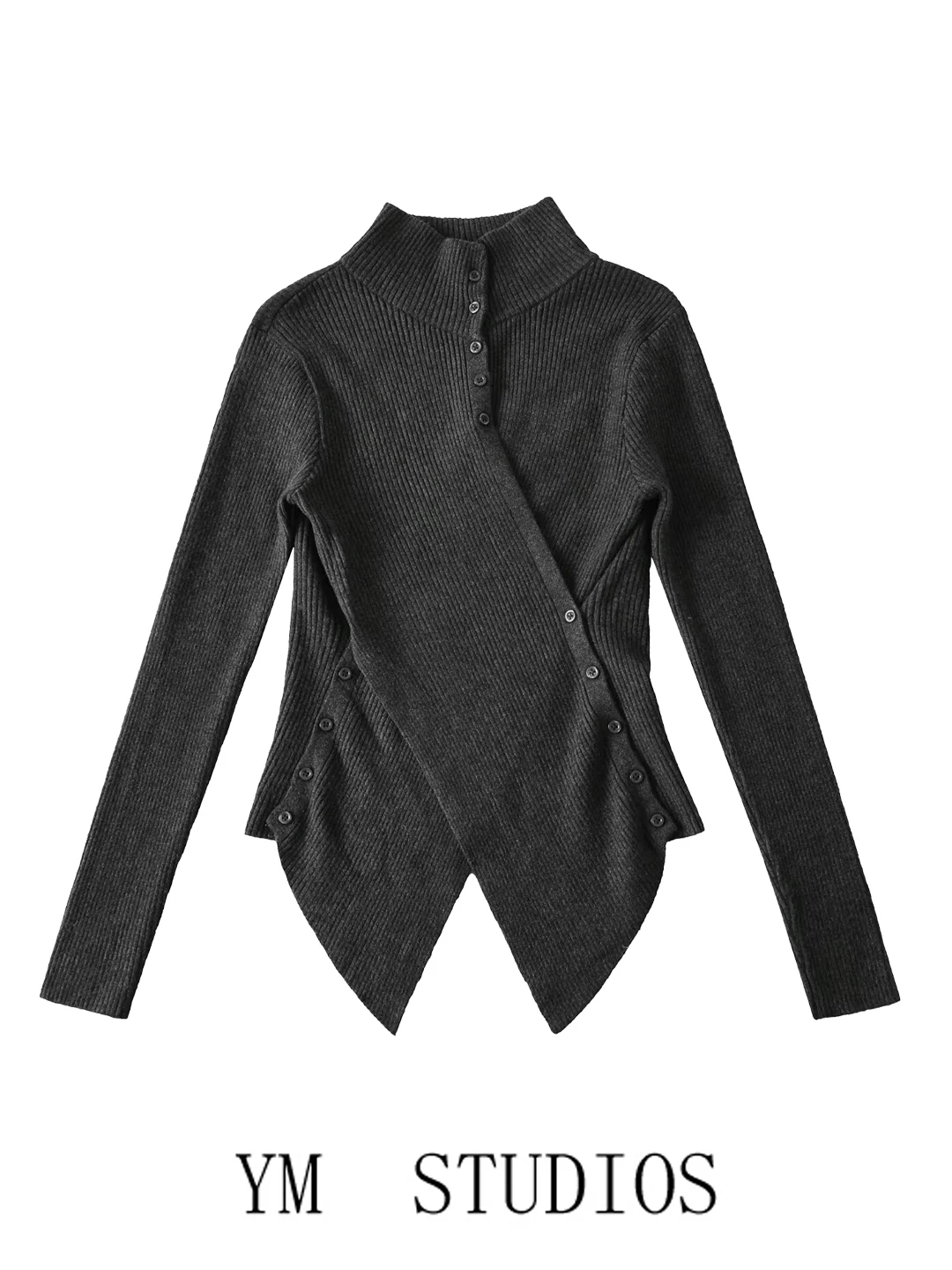 Women's Long Sleeve Knitted Sweater Button Detail Waist Cinched Asymmetrical Commute Style Fashionable Top Polyester Fiber
Women's Long Sleeve Knitted Sweater Button Detail Waist Cinched Asymmetrical Commute Style Fashionable Top Polyester Fiber