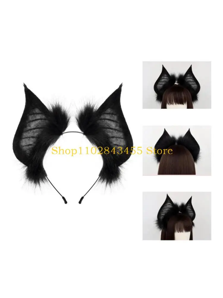 49MC Bat Ears Anime Hair Hoop Handmade Animal Furry Dark Ear Headband
49MC Bat Ears Anime Hair Hoop Handmade Animal Furry Dark Ear Headband