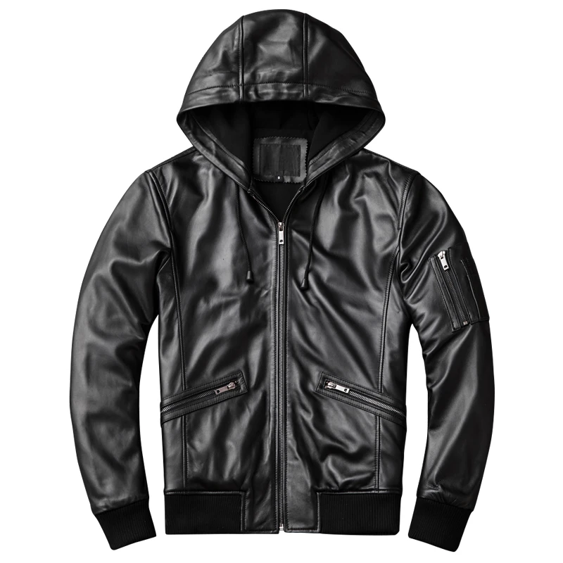 Men Autumn Spring Clothes Mens Real Leather Coat New Fashion Hood Jackets 100% Natural Soft Sheepskin Genuine Leather Jacket
Men Autumn Spring Clothes Mens Real Leather Coat New Fashion Hood Jackets 100% Natural Soft Sheepskin Genuine Leather Jacket