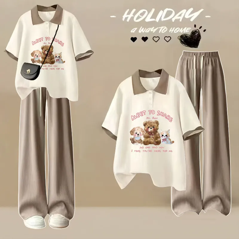 Summer Japanese Loose Polo Short-sleeved T-shirt Sweet Cute Cartoon Printed Pullover Large Size
Summer Japanese Loose Polo Short-sleeved T-shirt Sweet Cute Cartoon Printed Pullover Large Size