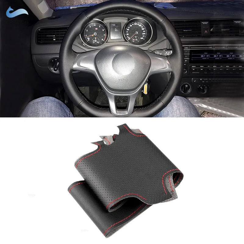 For VW Golf 7 MK7 Passat B8 Polo Tiguan Sharan Black-red line Perforated Micro Leather Hand-stitched Steering Wheel Cover Trim
For VW Golf 7 MK7 Passat B8 Polo Tiguan Sharan Black-red line Perforated Micro Leather Hand-stitched Steering Wheel Cover Trim