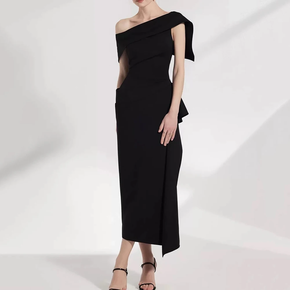 Customized Off the Shoulder Straight Jersey Evening Dress Sleeveless Summer Women's Party Dress Ankle Length Backless Prom Gown
Customized Off the Shoulder Straight Jersey Evening Dress Sleeveless Summer Women's Party Dress Ankle Length Backless Prom Gown