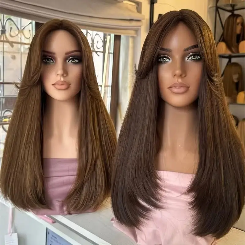 Ombre Brown Synthetic Lace Front Wig Swiss HD Lace Wig Soft Straight Wig riginal Factory Cheap Wigs High Quality Wig Free Part
Ombre Brown Synthetic Lace Front Wig Swiss HD Lace Wig Soft Straight Wig riginal Factory Cheap Wigs High Quality Wig Free Part