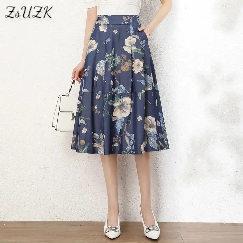 ZUZK Lady Denim Printed Skirts Spring Summer Elastic High Waist Korean Style Chic Thin A-line Skirts
ZUZK Lady Denim Printed Skirts Spring Summer Elastic High Waist Korean Style Chic Thin A-line Skirts