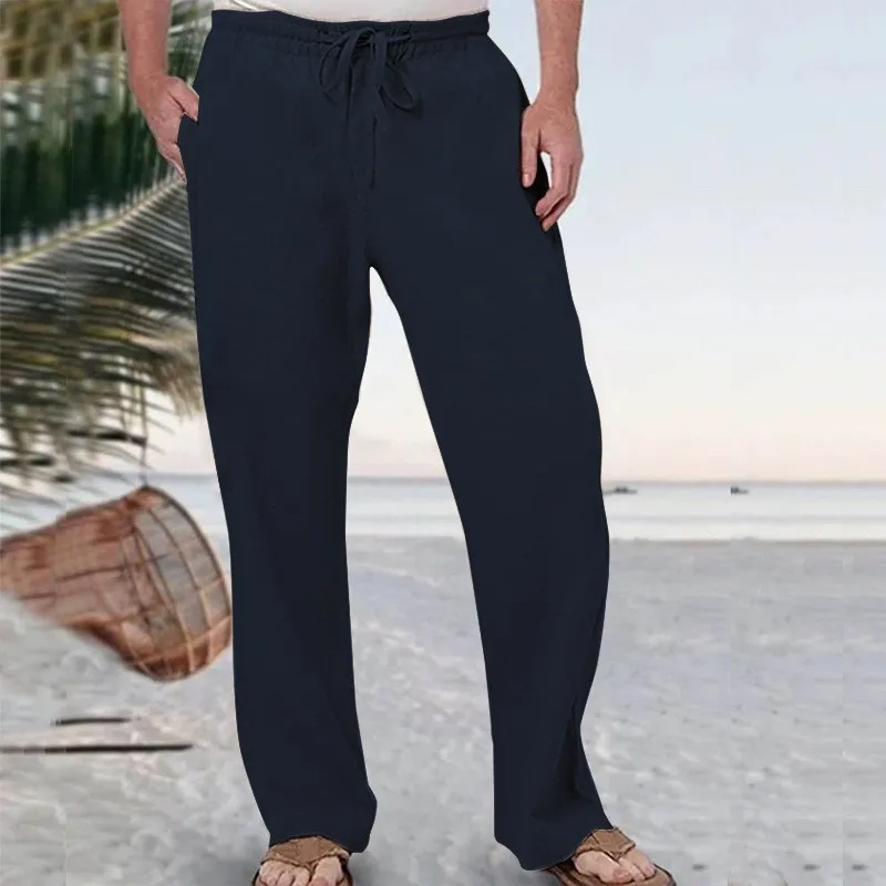 Men's cotton and linen beach pants, loose straight leg pants, breathable casual pants, men's cotton pants, men's jogging pants
Men's cotton and linen beach pants, loose straight leg pants, breathable casual pants, men's cotton pants, men's jogging pants