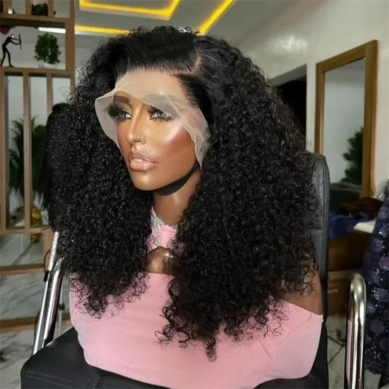 180Density 26Inch Long Black Kinky Curly Natural Hairline Lace Front Wig For Black Women With Baby Hair Preplucked Daily
180Density 26Inch Long Black Kinky Curly Natural Hairline Lace Front Wig For Black Women With Baby Hair Preplucked Daily