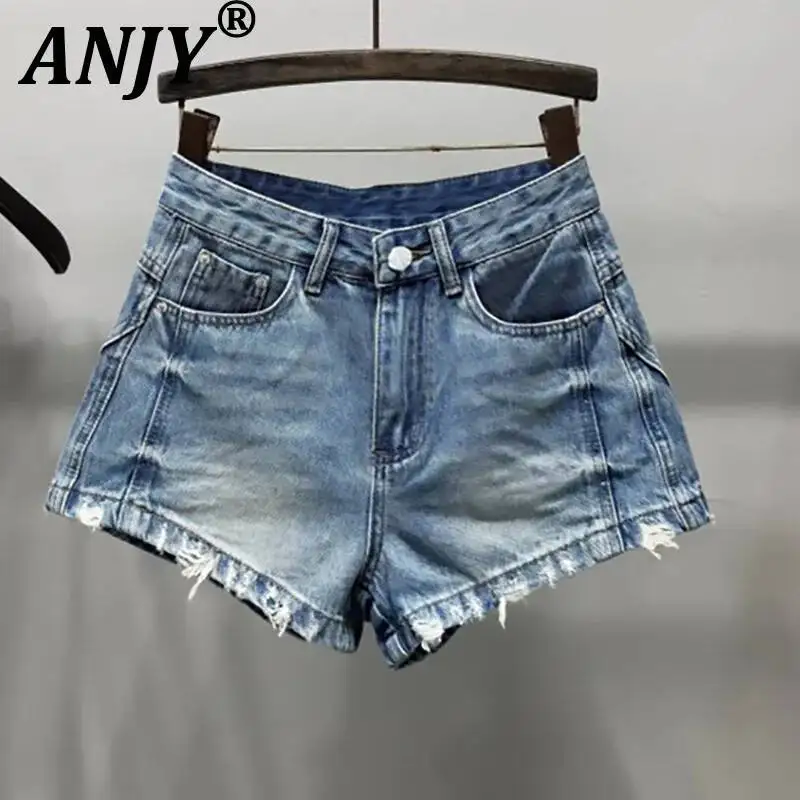 ANJY Summer New Women American Style Washed Ripped Design Fashion Denim Shorts Trend Casual High Street Stylish Hot Pants A23509
ANJY Summer New Women American Style Washed Ripped Design Fashion Denim Shorts Trend Casual High Street Stylish Hot Pants A23509