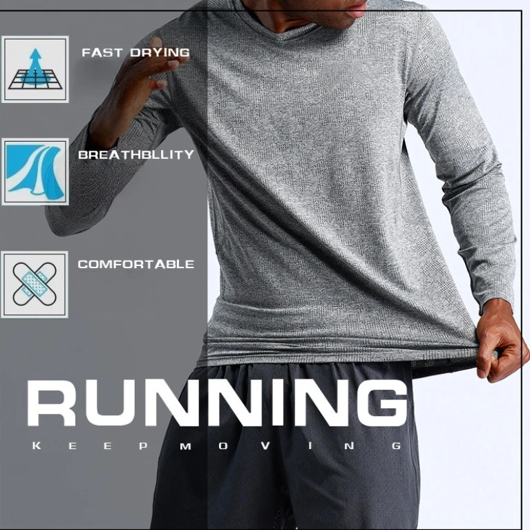 Mens Fitness Long Sleeve Sports Jogging Shirts Running T-shirts Trainning Exercise Gym Spring Sportswear Quick Dry Rashgard
Mens Fitness Long Sleeve Sports Jogging Shirts Running T-shirts Trainning Exercise Gym Spring Sportswear Quick Dry Rashgard